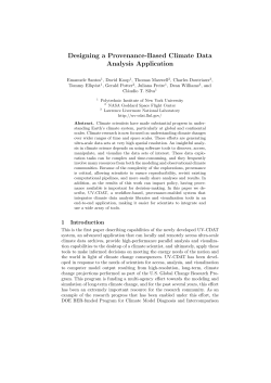 Designing a Provenance-Based Climate Data Analysis Application