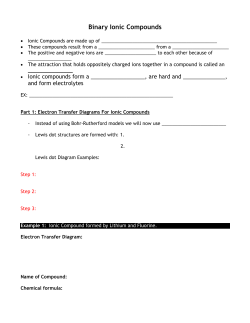 Binary Ionic Compounds