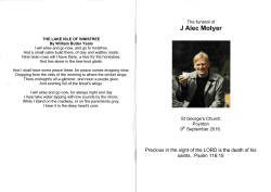 Funeral service booklet