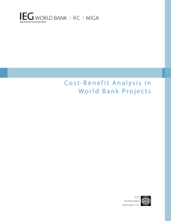 Cost-Benefit Analysis in World Bank Projects