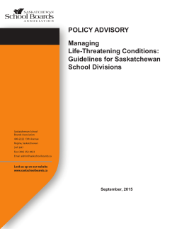 POLICY ADVISORY Managing Life
