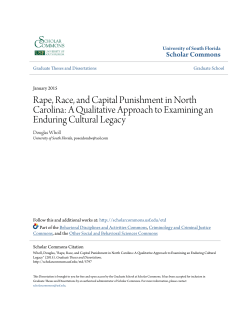 Rape, Race, and Capital Punishment in North Carolina: A