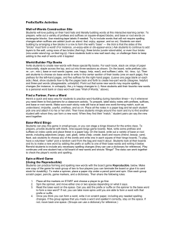 Prefix/Suffix Activities Wall-of-Words Construction Site World