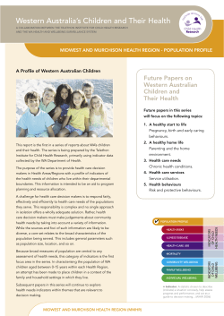 Midwest and Murchison Health Region, Population Profile