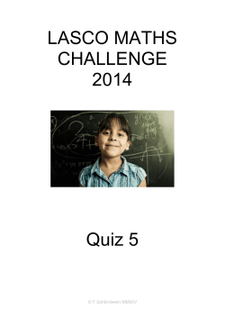 Primary 6 Challenge - CIC Maths Challenge