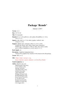 Package `Rcmdr`