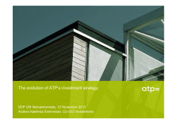 The evolution of ATP`s investment strategy