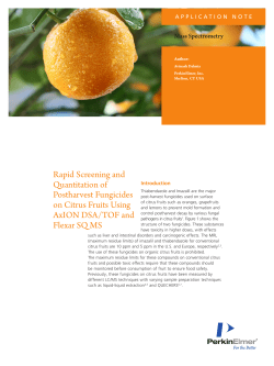 Rapid Screening and Quantitation of Postharvest