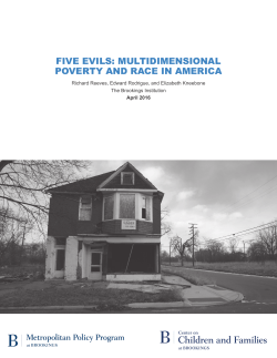 five evils: multidimensional poverty and race in america
