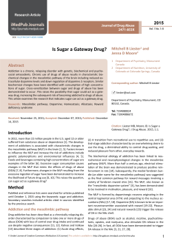 Is Sugar a Gateway Drug? - Journal of Drug Abuse