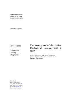 The resurgence of the Italian Confederal Unions: Will it last?