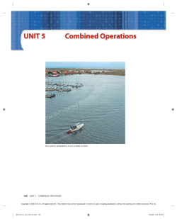 UNIT 5 Combined Operations