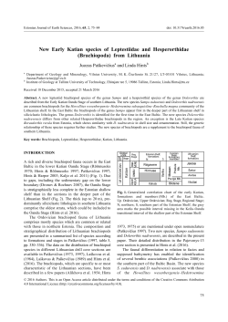 New Early Katian species of Leptestiidae and Hesperorthidae