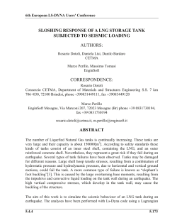 Sloshing response of a LNG storage tank subjected to