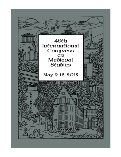 48th International Congress on Medieval Studies