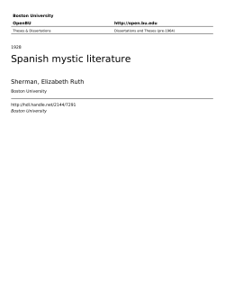 Spanish mystic literature - OpenBU