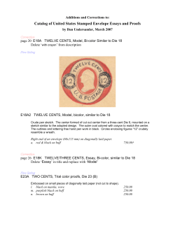 Catalog of United States Stamped Envelope Essays and
