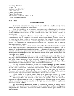 University: Banja Luka Faculty: Law Academic year: 2016/2017