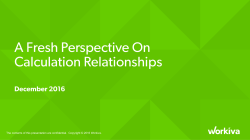 A Fresh Perspective On Calculation Relationships