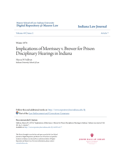 Implications of Morrissey v. Brewer for Prison Disciplinary Hearings