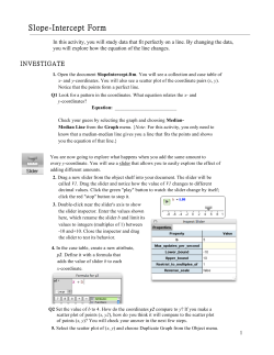 Slope-Intercept Form