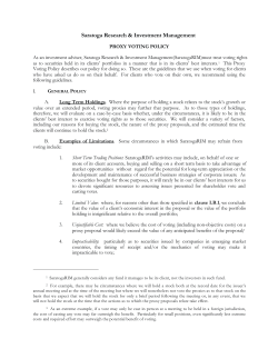 Proxy Voting Information