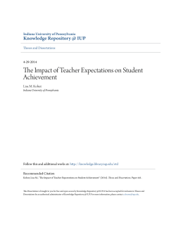 The Impact of Teacher Expectations on Student Achievement