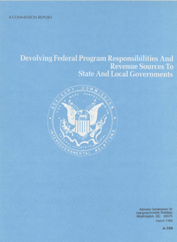 Devolving federal program responsibilities and