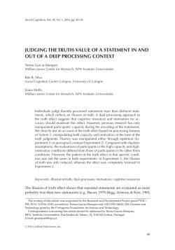 JUdging tHe tRUtH-VAlUe of A stAtement in And oUt of A deep