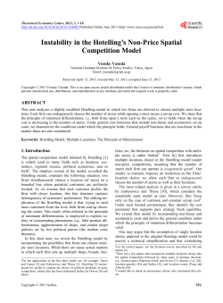 Instability in the Hotelling`s Non