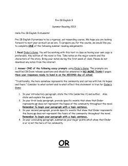 Pre IB English 9