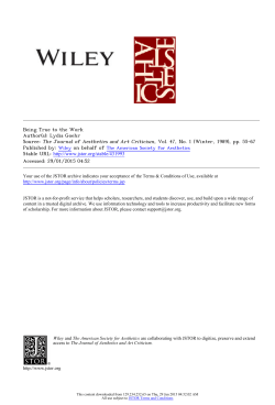 Being True to the Work