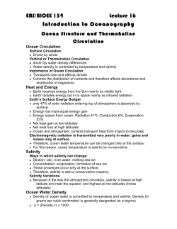 Thermohaline Circulation - Earth and Atmospheric Sciences