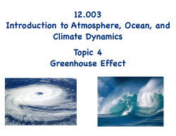 12.003 Introduction to Atmosphere, Ocean, and Climate Dynamics