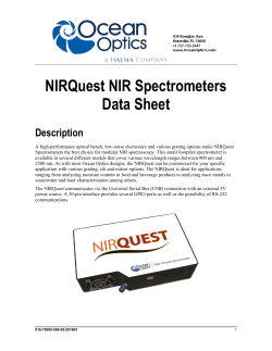 NIRQuest Data Sheet