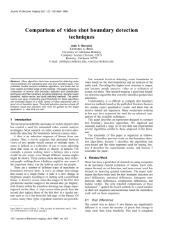 Comparison of video shot boundary detection