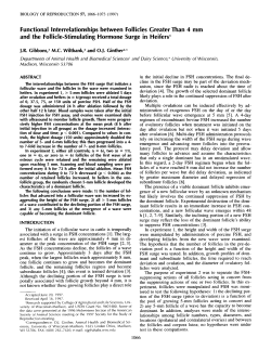 Functional Interrelationships between Follicles Greater Than 4 mm