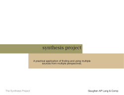 synthesis project