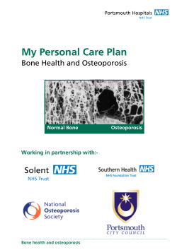 Bone Health and Osteoporosis - Portsmouth Hospitals NHS Trust
