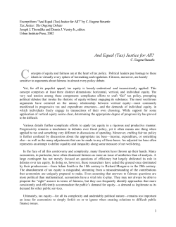 And Equal (Tax) Justice for All?