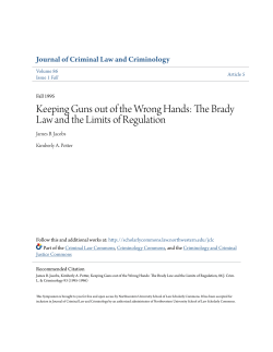keeping guns out of the "wrong" hands: the brady law and the limits