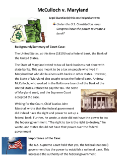 McCulloch v. Maryland