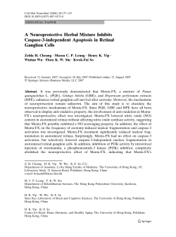 A Neuroprotective Herbal Mixture Inhibits Caspase-3