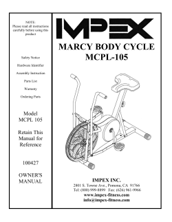 PARTS LIST - Marcy Pro