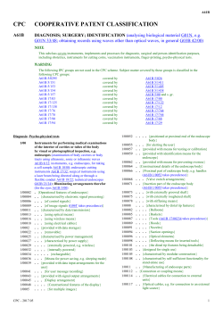 A61B - Cooperative Patent Classification