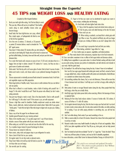 45 TIPS for WEIGHT LoSS and HEaLTHY EaTInG