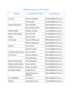 School Counselors 2015-2016
