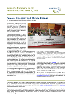 Forests, Bioenergy and Climate Change