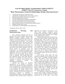 Lean Six Sigma Quality Transformation Toolkit (LSSQTT)* LSSQTT