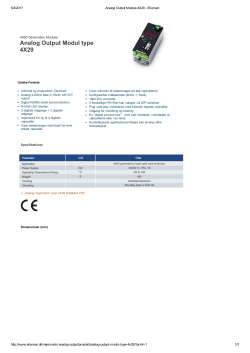 Analog Output Modul type 4X29